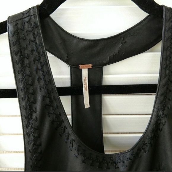 Free People Vegan Leather Dress - Picture 4 of 5